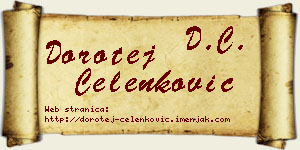 Dorotej Čelenković vizit kartica